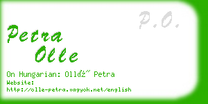 petra olle business card